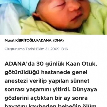 Sünnet riskli bir operasyon değildir.